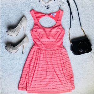 Coral party or casual dress